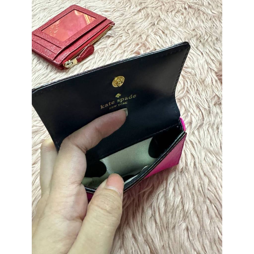 ORIG & IMPORTED Preloved KS Holly Flap Card Holder Wallet Pink