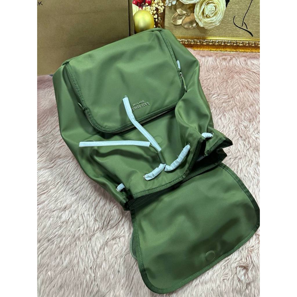 ORIG & IMPORTED KS The Little Better Sam Nylon Medium Backpack Bag in Sapling Green
