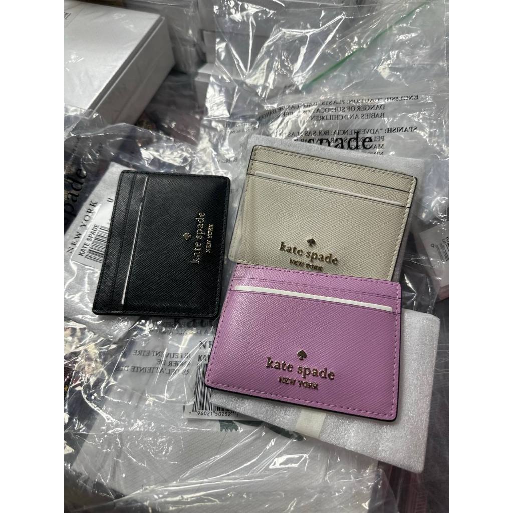 ORIG & IMPORTED KS Madison Small Slim Card Holder Wallet Black Beige Pink White