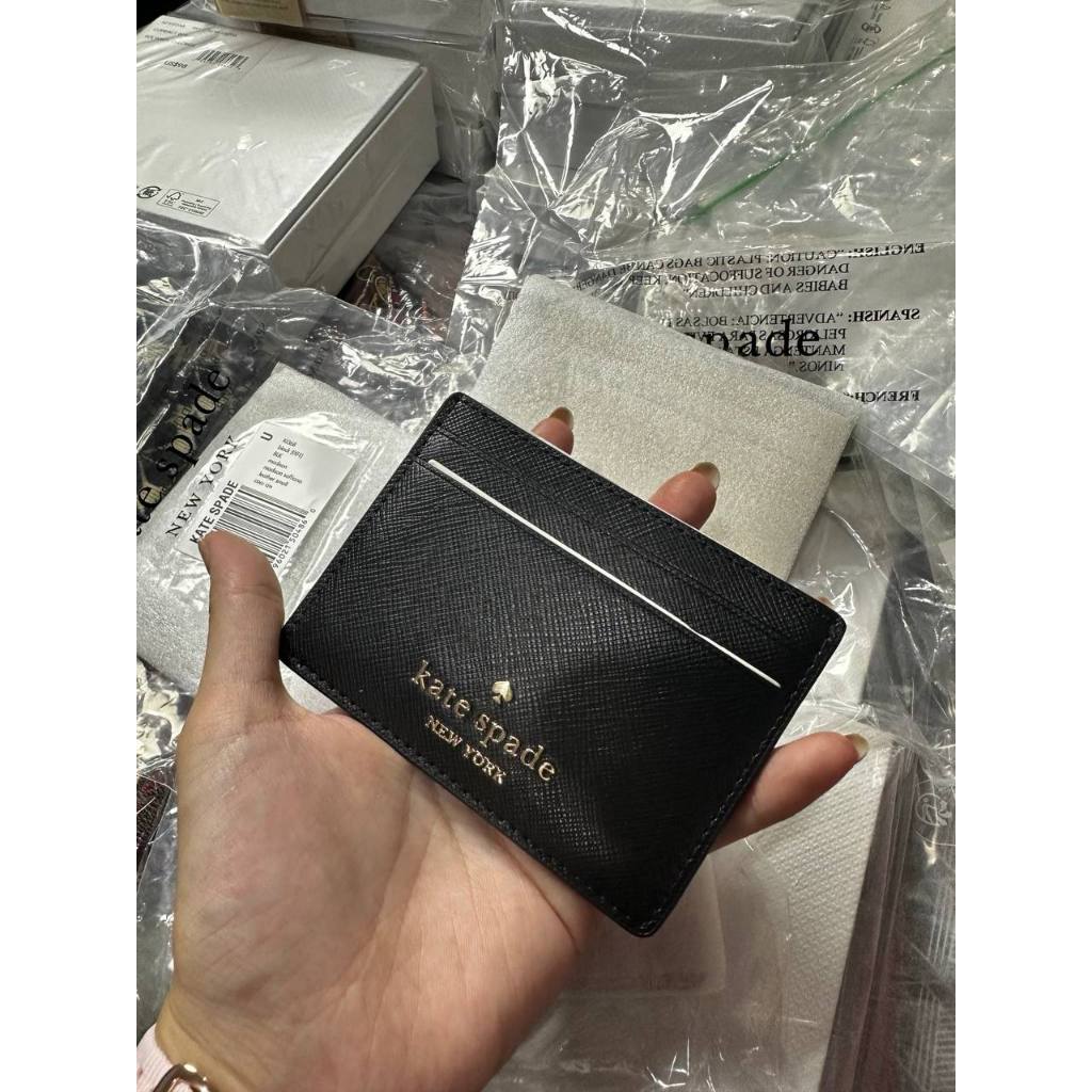 ORIG & IMPORTED KS Madison Small Slim Card Holder Wallet Black Beige Pink White