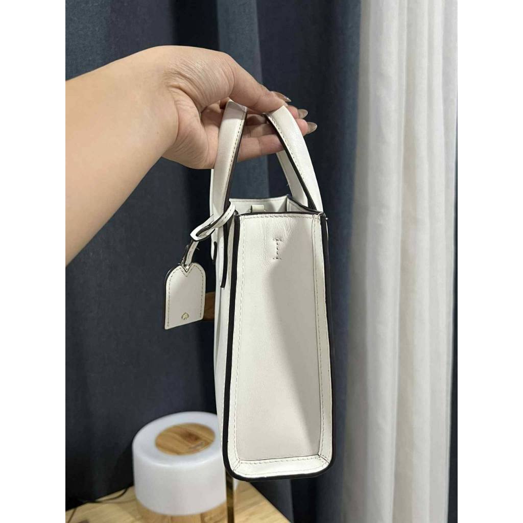 ORIG & IMPORTED Preloved KS Retail Manhattan Mini Tote Bag Optic White