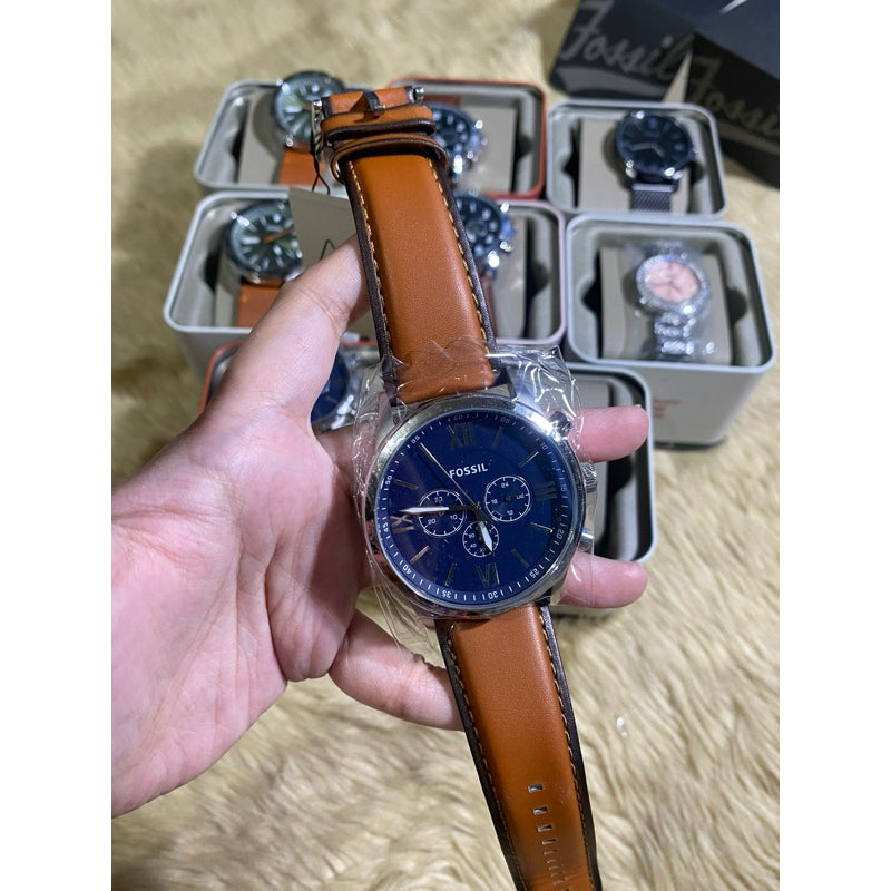 Orig Men Watch stainless & leather