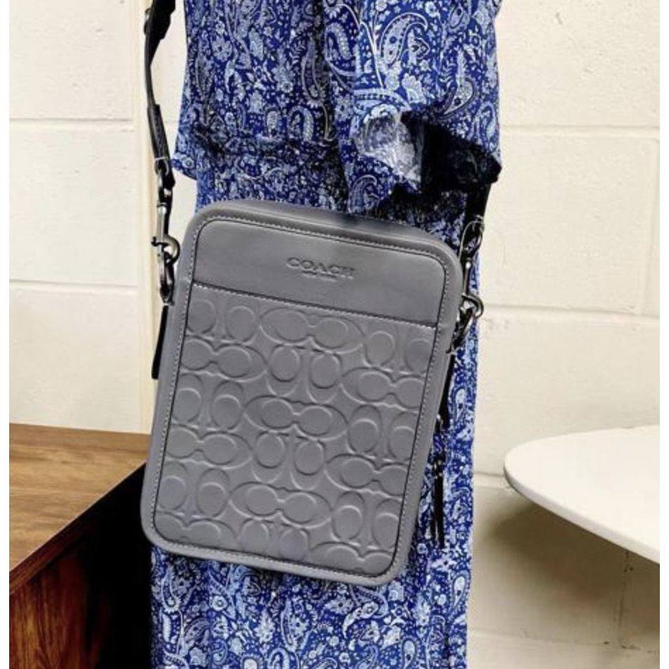 ORIG CCH Sullivan Crossbody In Signature Leather Men Bag Gray