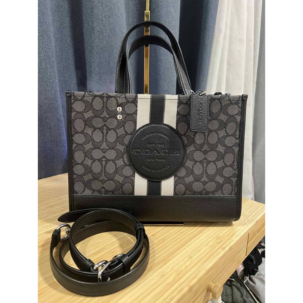 ORIG Preloved CCH Dempsey Carryall Black Bag In Signature Jacquard