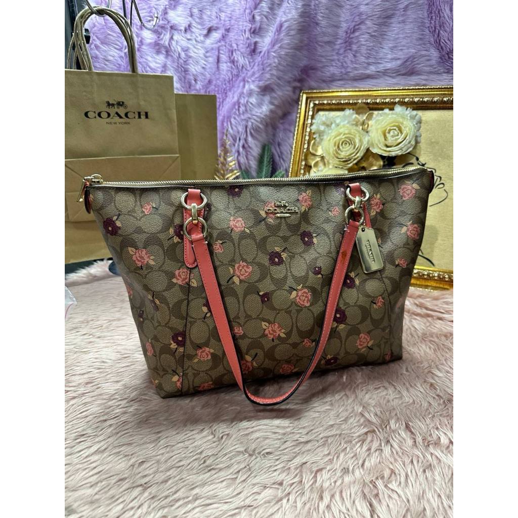 ORIG Preloved CCH Ava Tote Large Floral Brown Bag