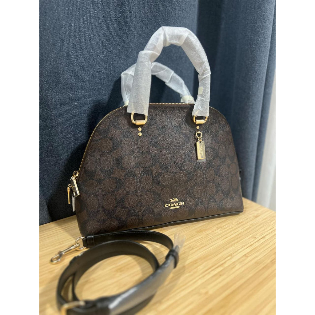 ORIG & IMPORTED CCH Katy Satchel In Signature Canvas Brown Bag