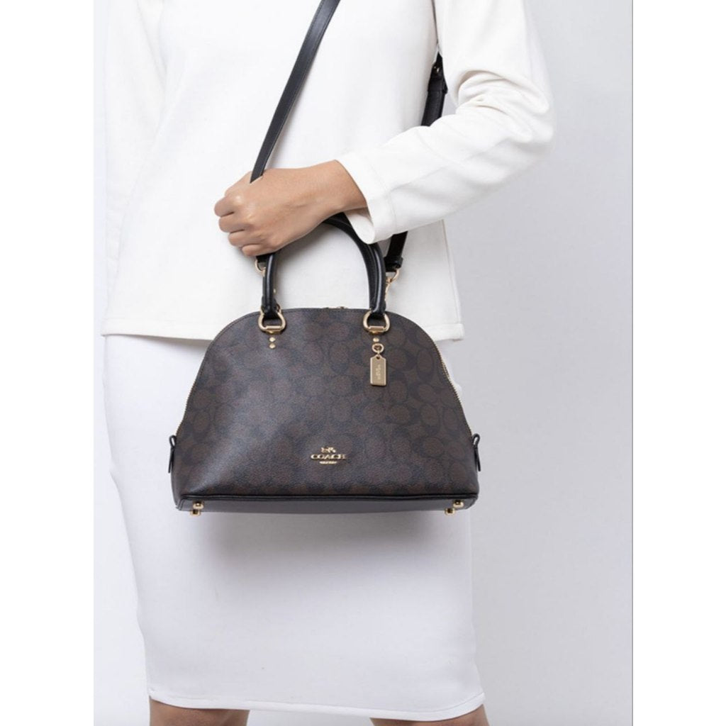ORIG & IMPORTED CCH Katy Satchel In Signature Canvas Brown Bag
