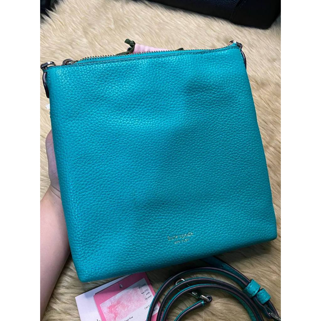 ORIG & IMPORTED KS Polly Small Swing Pack Fiji Green Leather Bag