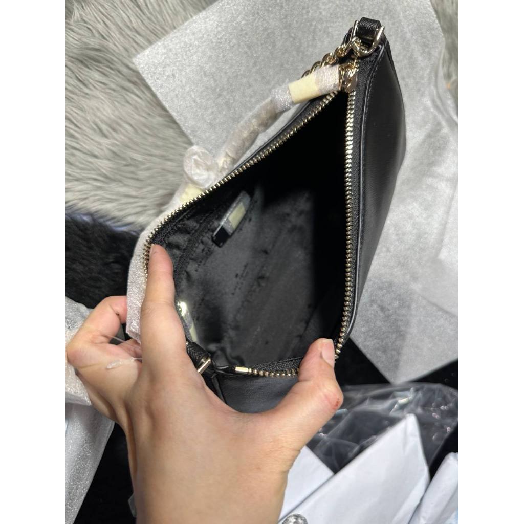 ORIG & IMPORTED KS Madison Saffiano Leather Convertible Crossbody Bag Black