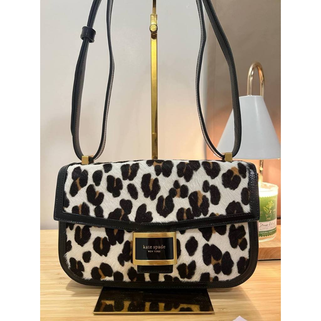 ORIG PRELOVED  Retail KS Katy Leopard Medium Convertible Shoulder Bag