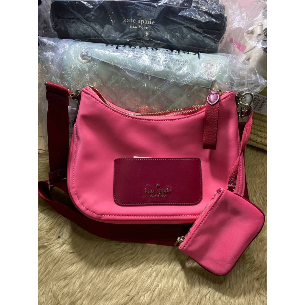 ORIG & IMPORTED KS Chelsea Nylon Bag w/ Coin Purse Pink