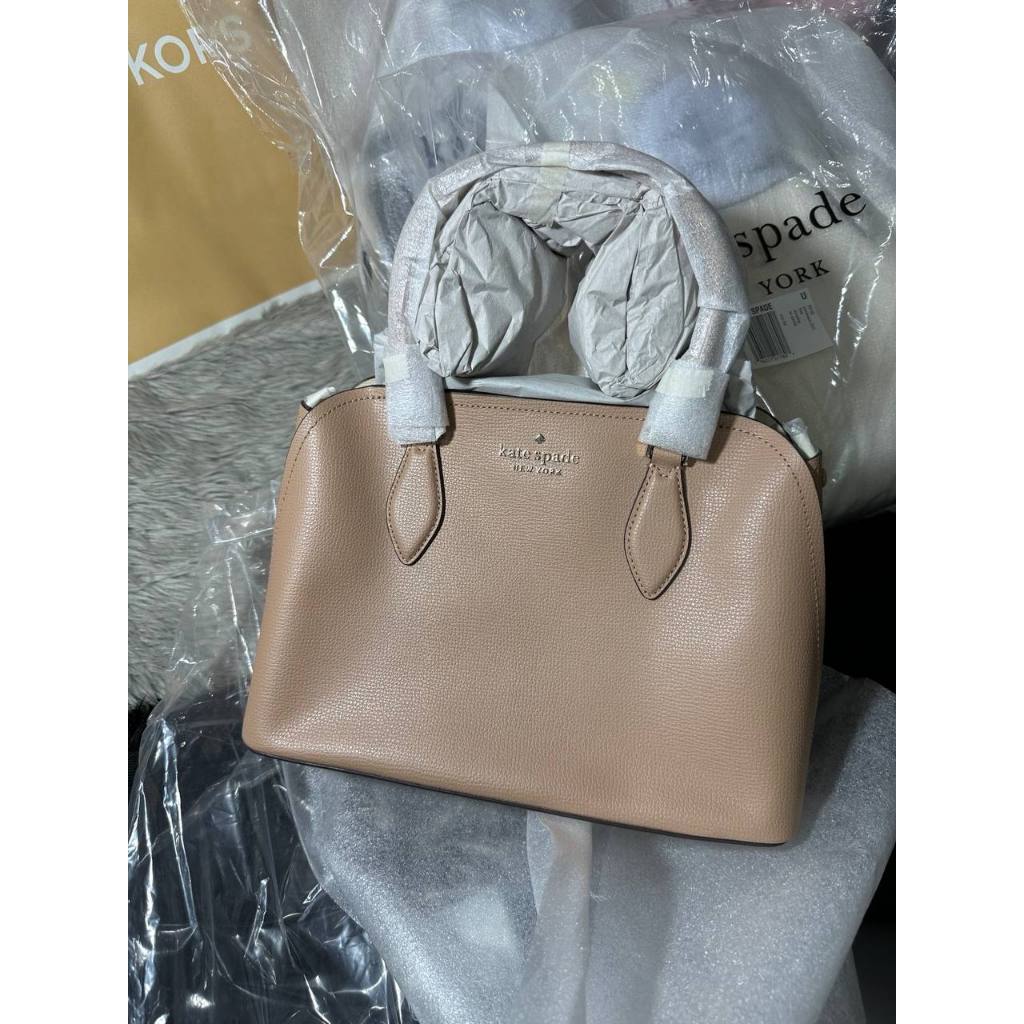 ORIG & IMPORTED KS Darcy Small Satchel Bag in Light Brown FAWN