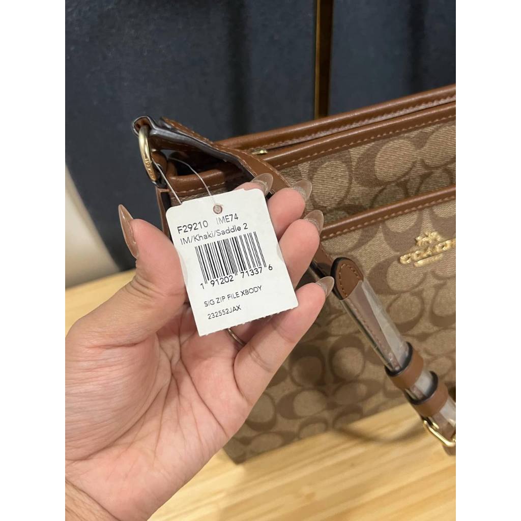 ORIG & IMPORTED CCH File Crossbody In Signature Canvas Brown Khaki Bag