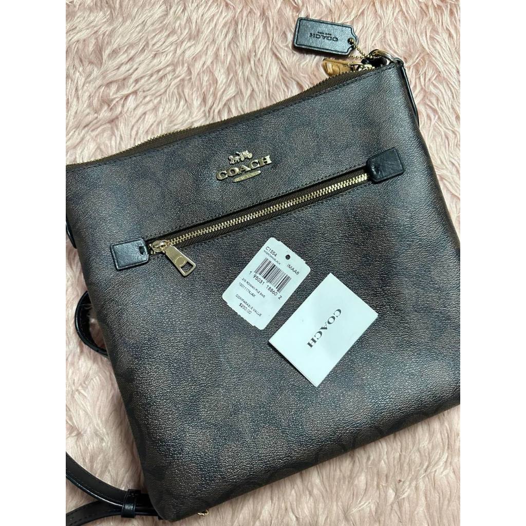 ORIG Preloved CCH Rowan File Bag In Signature Canvas Brown