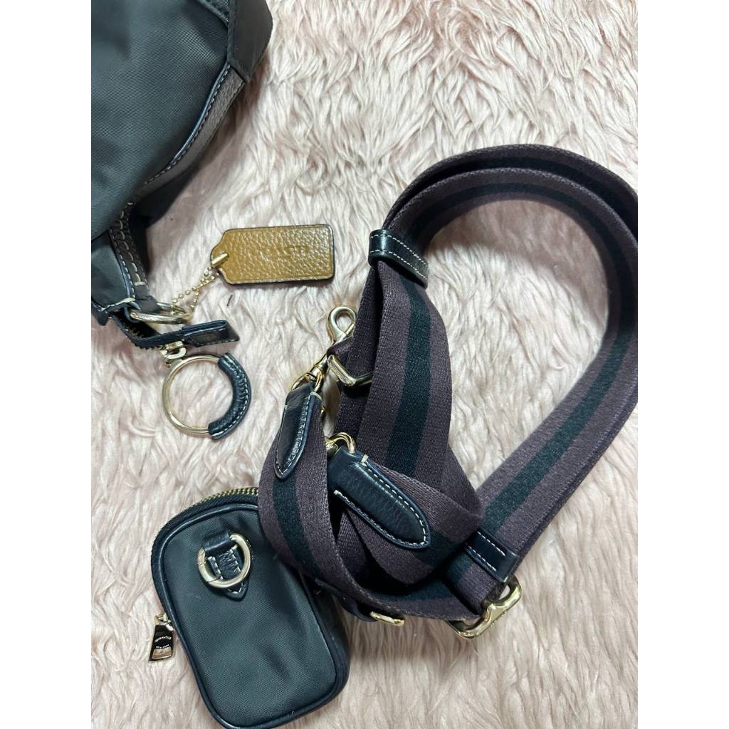 ORIG Preloved CCH Ellis Shoulder Nylon Black Bag with Pouch