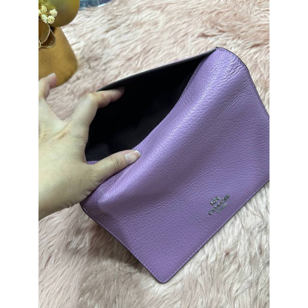ORIG Preloved CCH Anna Foldover Clutch Crossbody Small Purple Lilac Bag