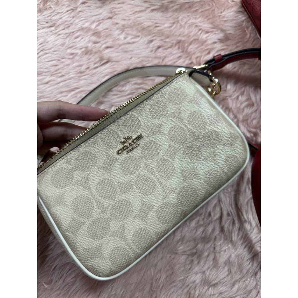 ORIG Preloved CCH Nolita 19 In Signature Canvas Small Sand/Chalk Bag