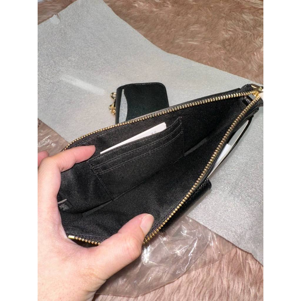 ORIG & IMPORTED CCH Poppy Crossbody Small Black Chain Bag with Wallet