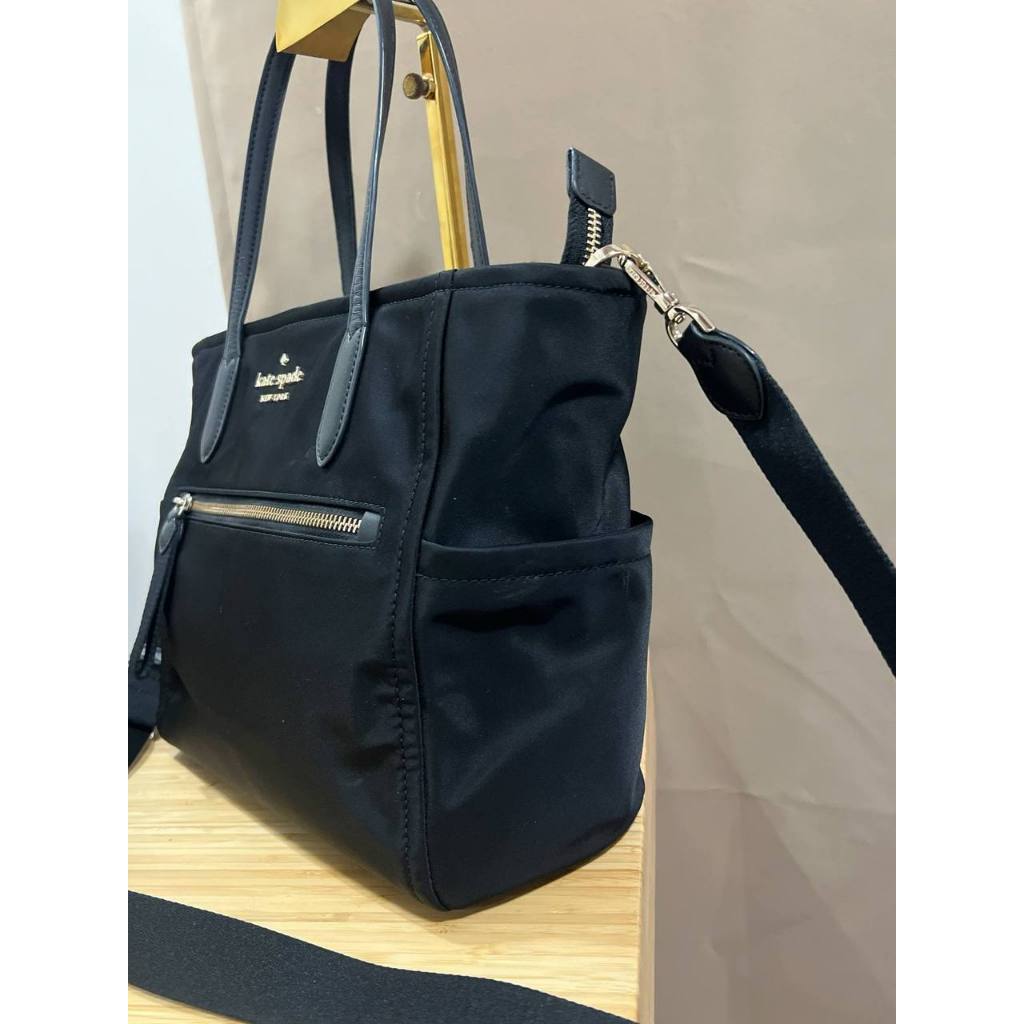 ORIG Preloved KS Chelsea Medium Satchel Nylon Black Bag