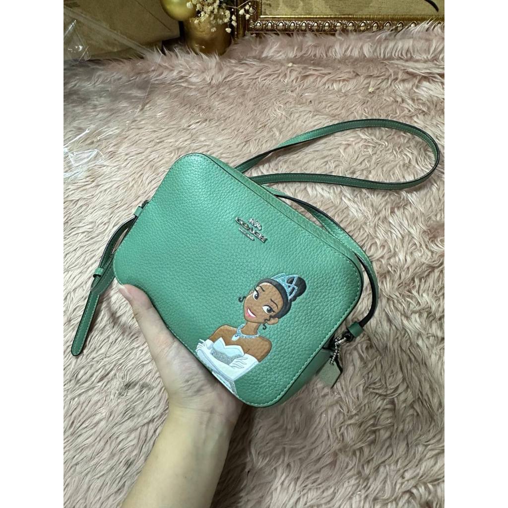 ORIG Preloved Disney X CCH RARE Mini Camera Bag With Tiana Green Small Bag