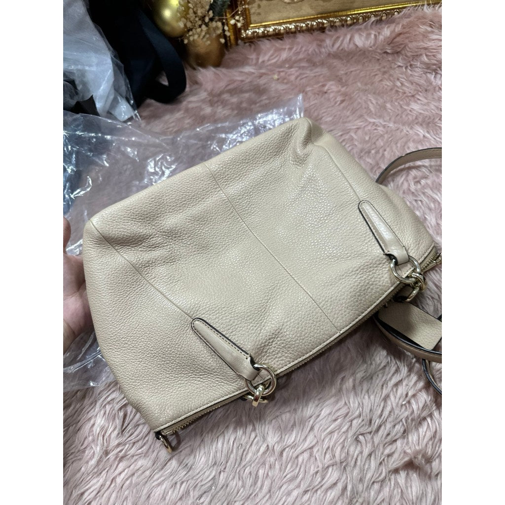 ORIG Preloved CCH Small Kelsey Satchel Beige Bag