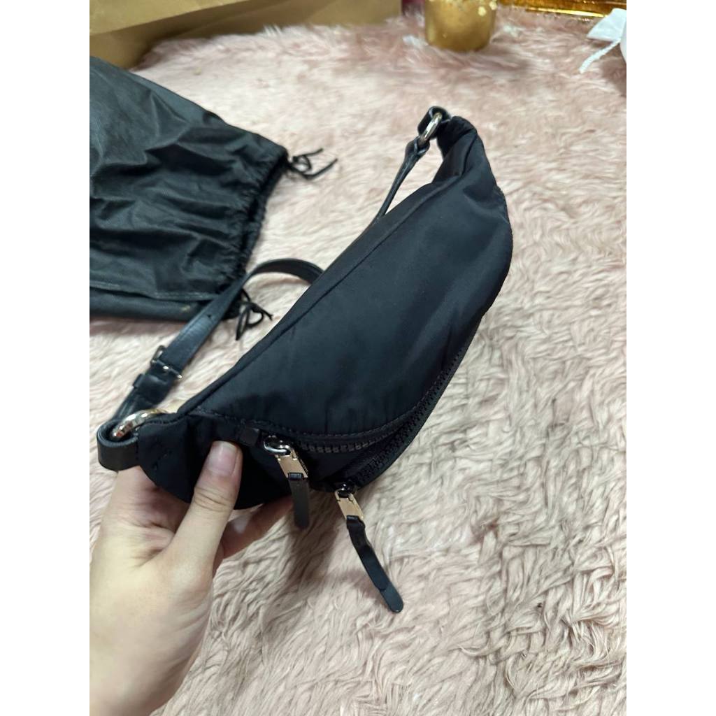 ORIG Preloved KS Dorien Nylon Small Belt Bag Black