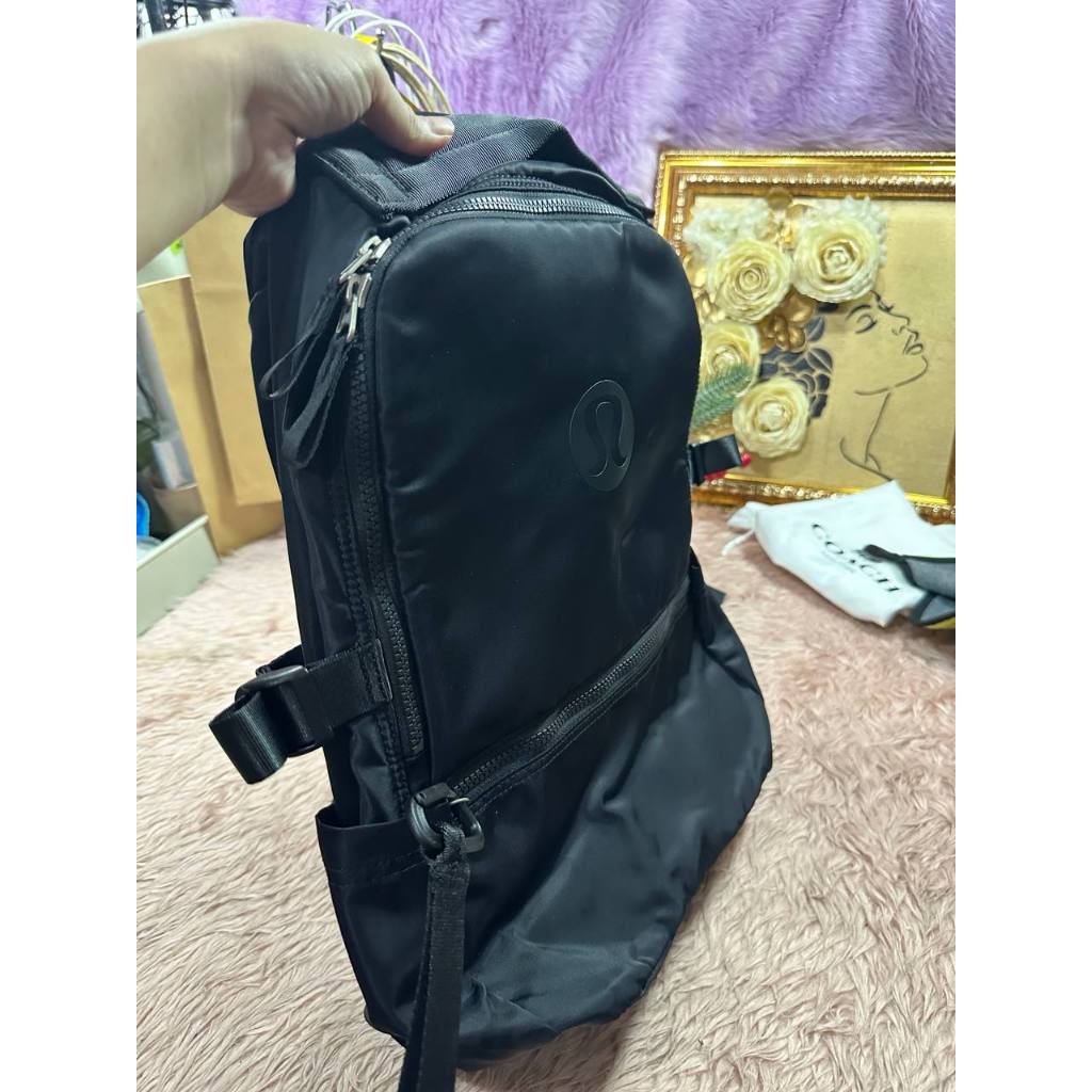 ORIG & IMPORTED Lululemon New Crew Backpack 22L Large Laptop Backpack Bag Pink/Black/Green