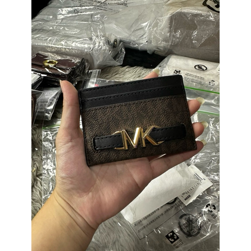 ORIG & IMPORTED MK REED LARGE PEBBLED LEATHER CARD HOLDER CASE WALLET BLACK BROWN