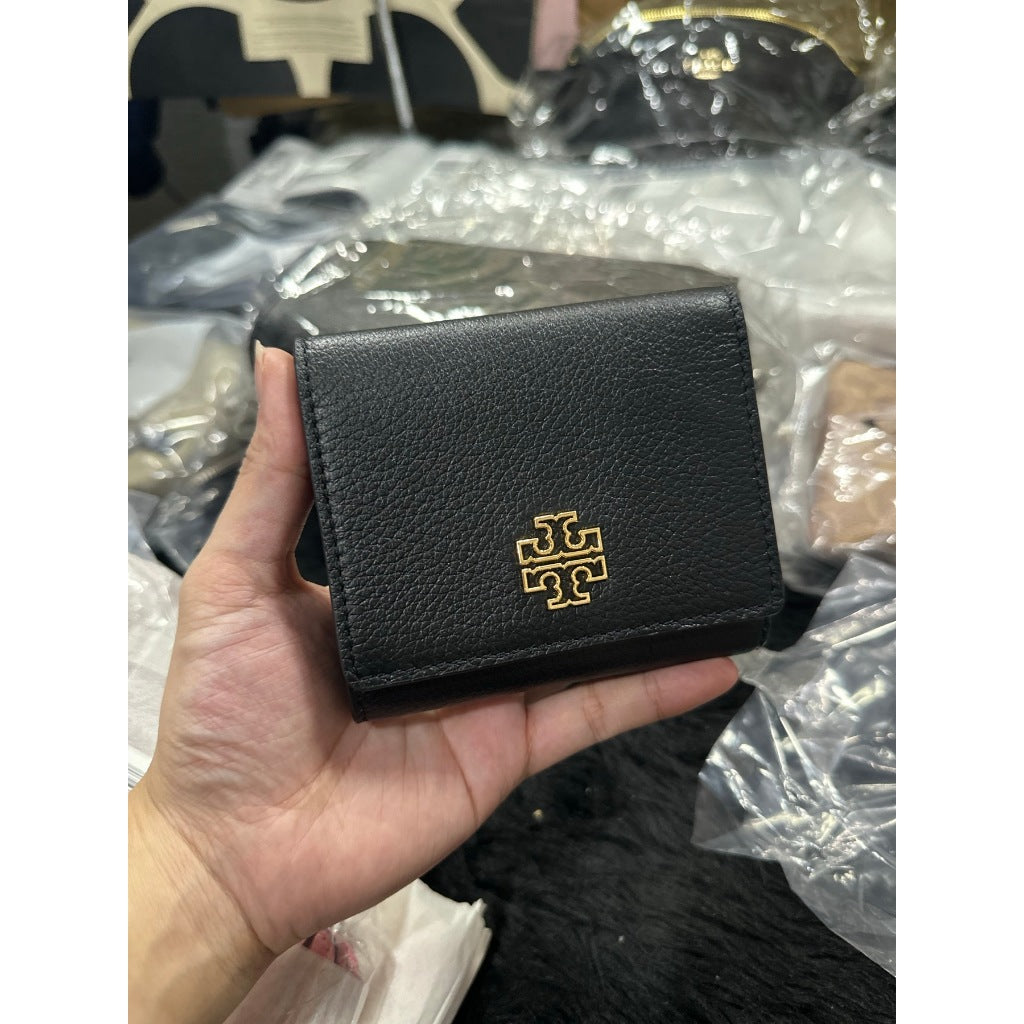 ORIG & IMPORTED TB Britten Compact Trifold Wallet Brown Black