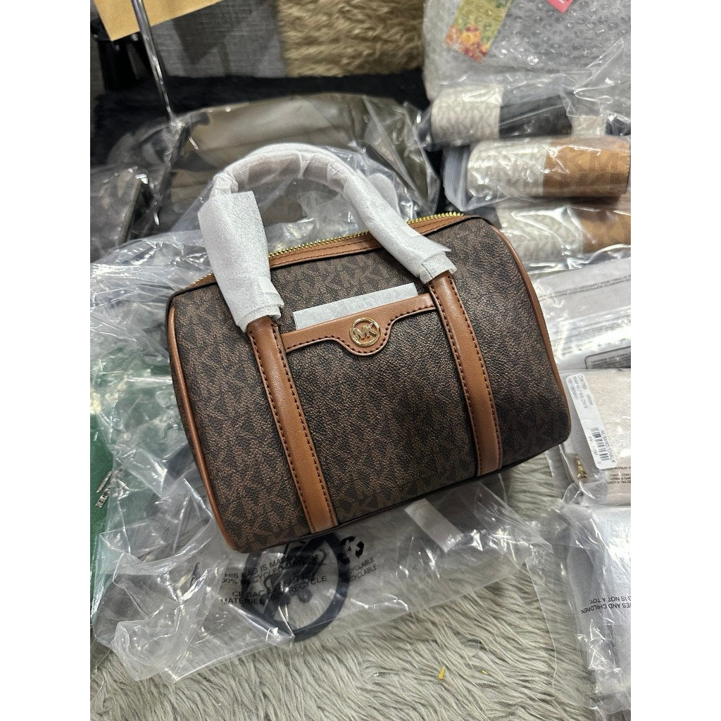 ORIG & IMPORTED MK Jet Set Travel Small Duffle Satchel Crossbody Bag in Brown