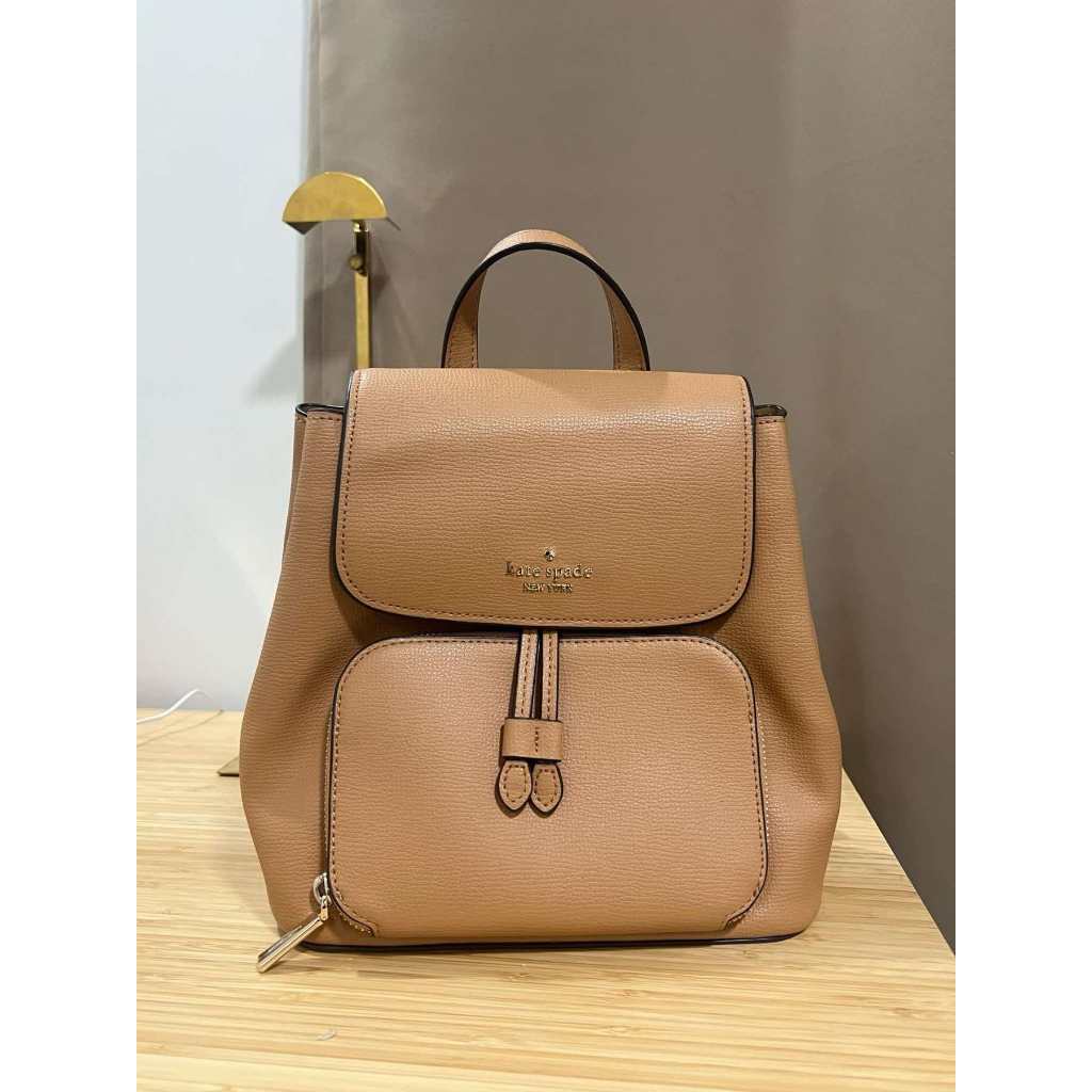 ORIG PRELOVED  KS Darcy Camel Leather Backpack Brown Bag