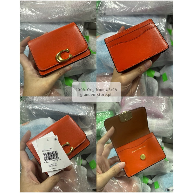 ORIGINAL & IMPORTED COACH Retail Bandit Card Case Small Flap Wallet in Brown and Green