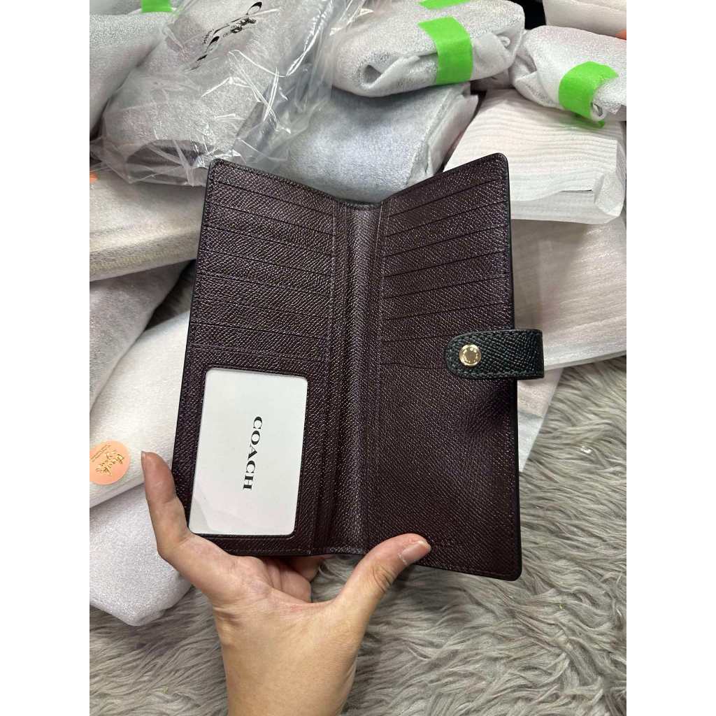 ORIG & IMPORTED CCH Slim Long Wallet Taupe/Black/White