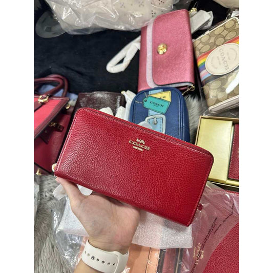 ORIG & IMPORTED CCH Slim Accordion Zip Long Red Wallet
