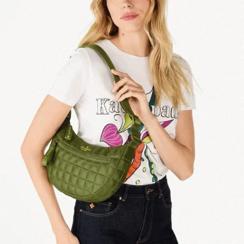 ORIG & IMPORTED KS Camden Quilted Sling Black Green Bag Red Maroon