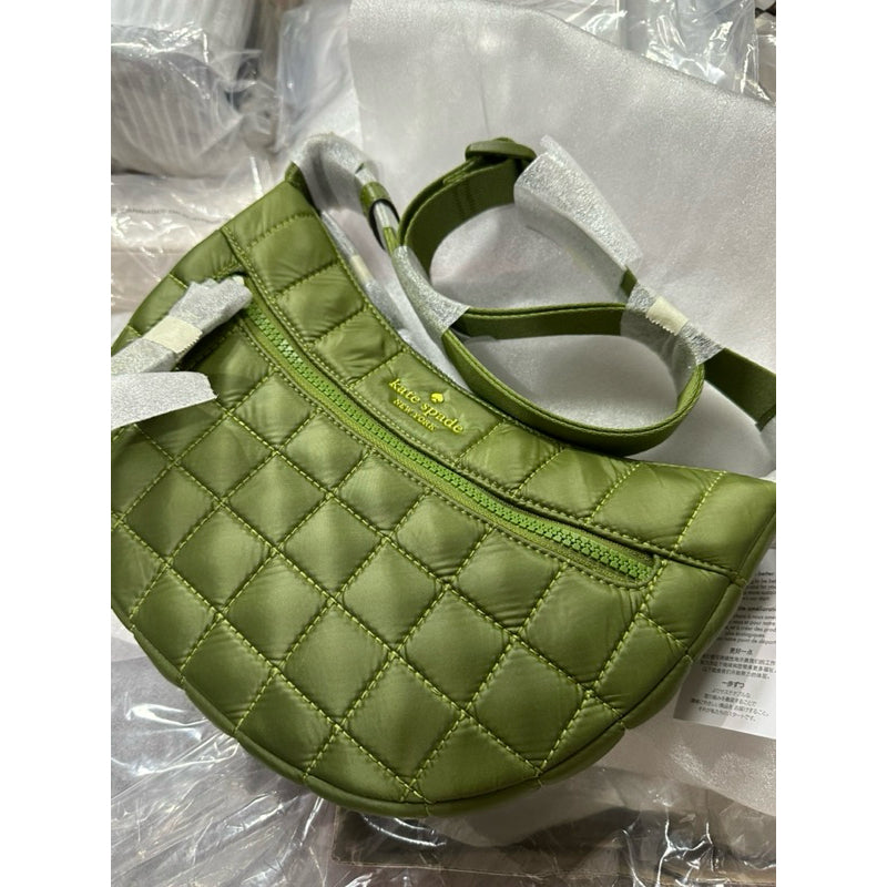 ORIG & IMPORTED KS Camden Quilted Sling Black Green Bag Red Maroon