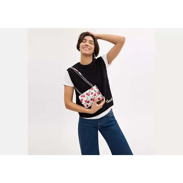 ORIG & IMPORTED CCH Mini Klare Crossbody White Bag With Cherry Print