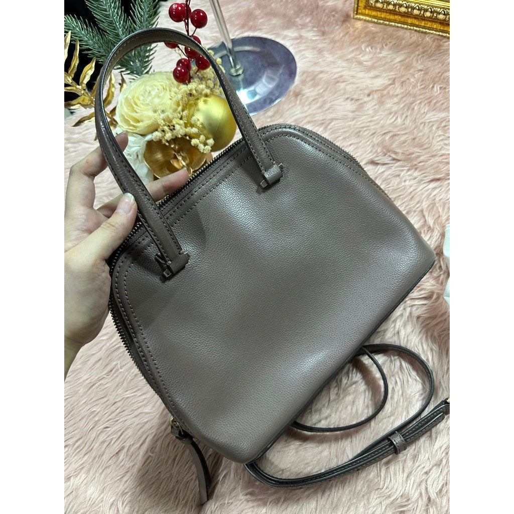 ORIG Preloved KS Patterson Drive Small Dome Satchel Brown Bag
