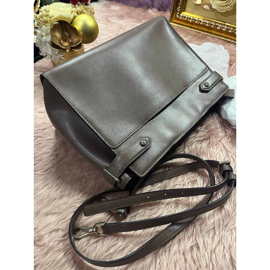 ORIG Preloved KS Staci Small Satchel Brown Bag