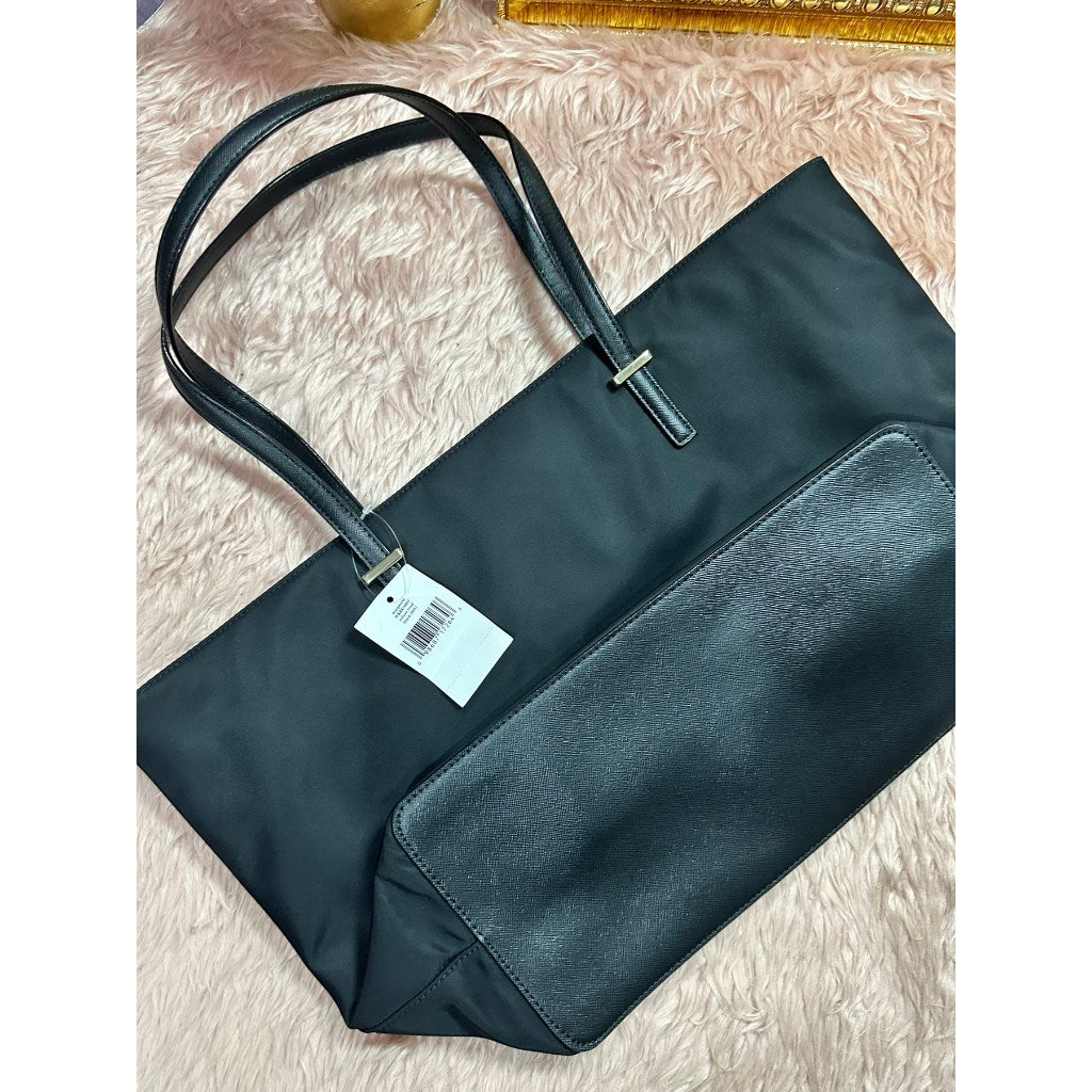 ORIG & IMPORTED KS Blake Avenue Margareta Large Nylon Tote Bag Black