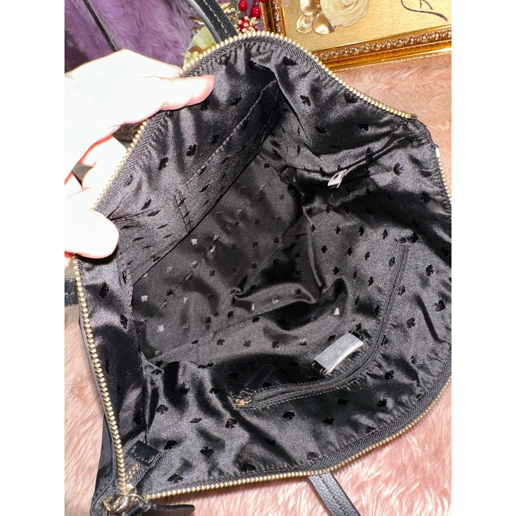 ORIG Preloved KS Kitt Nylon Medium Tote Black Bag