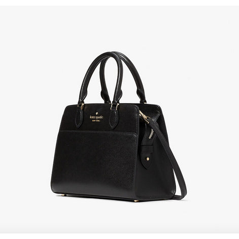 ORIG & IMPORTED KS Madison Small Satchel Bag in Beige / Black