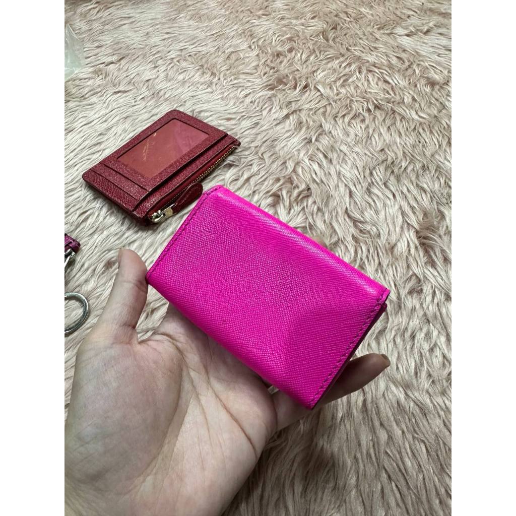 ORIG & IMPORTED Preloved KS Holly Flap Card Holder Wallet Pink