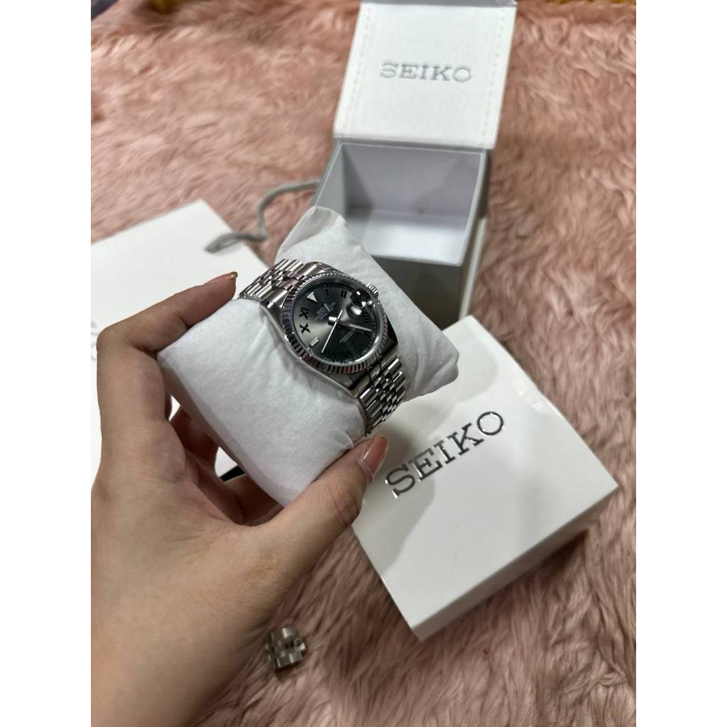 ORIG & IMPORTED Preloved Seiko Datejust Mod Sunburst Grey Watch