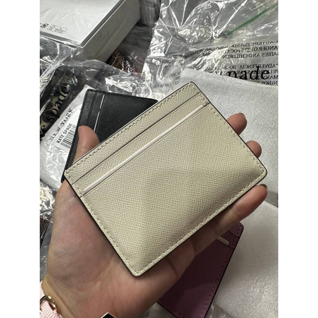 ORIG & IMPORTED KS Madison Small Slim Card Holder Wallet Black Beige Pink White