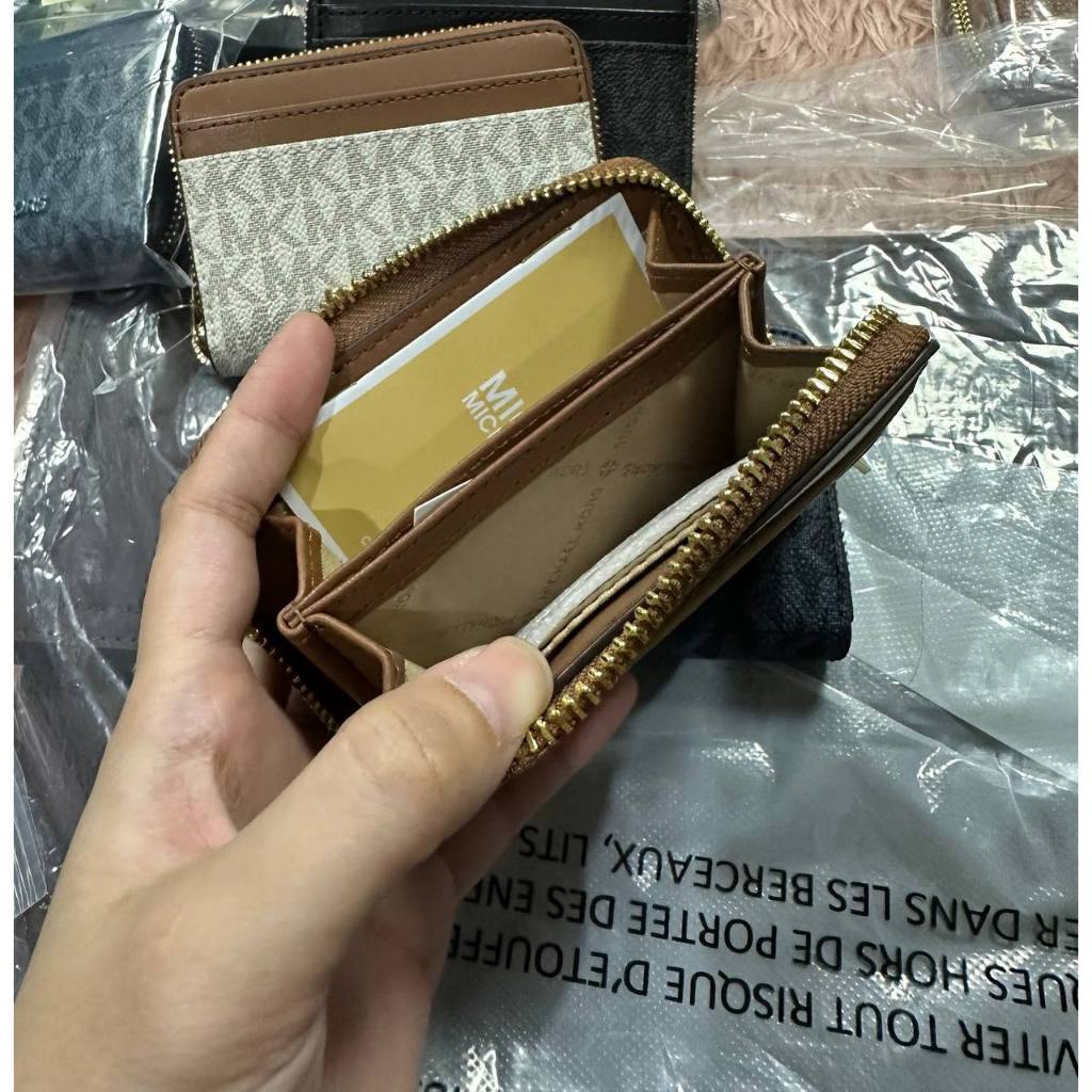 ORIG & IMPORTED MK Jet Set Travel Zip Around Card Case Small Coin Card Wallet