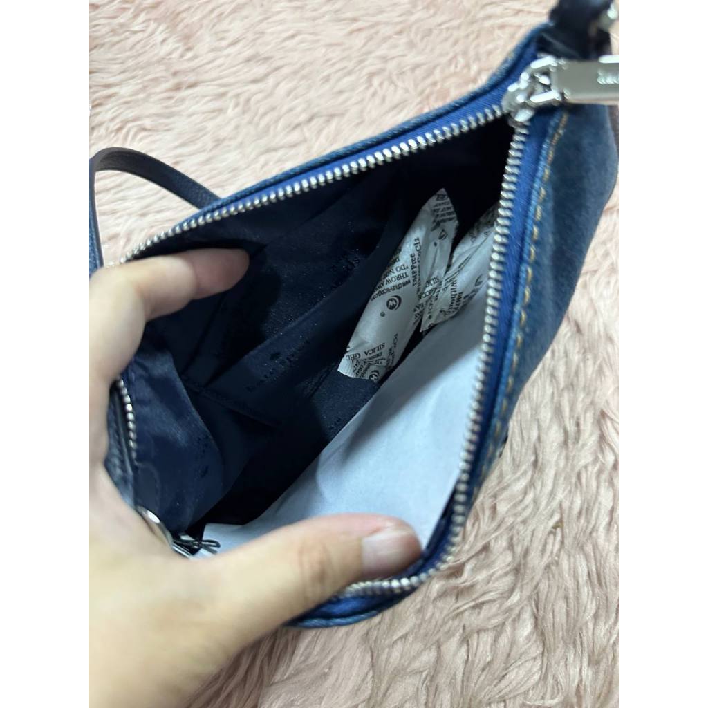 ORIG & IMPORTED KS Kayla Denim Convertible Wristlet Small Blue Bag