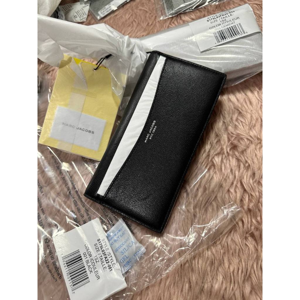 ORIG & IMPORTED MJ The Slim 84 Bifold Long Wallet Black Taupe