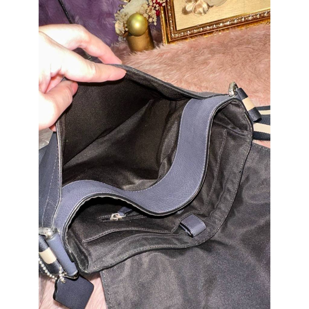 ORIG Preloved CCH Charles Messenger Blue Flap Bag