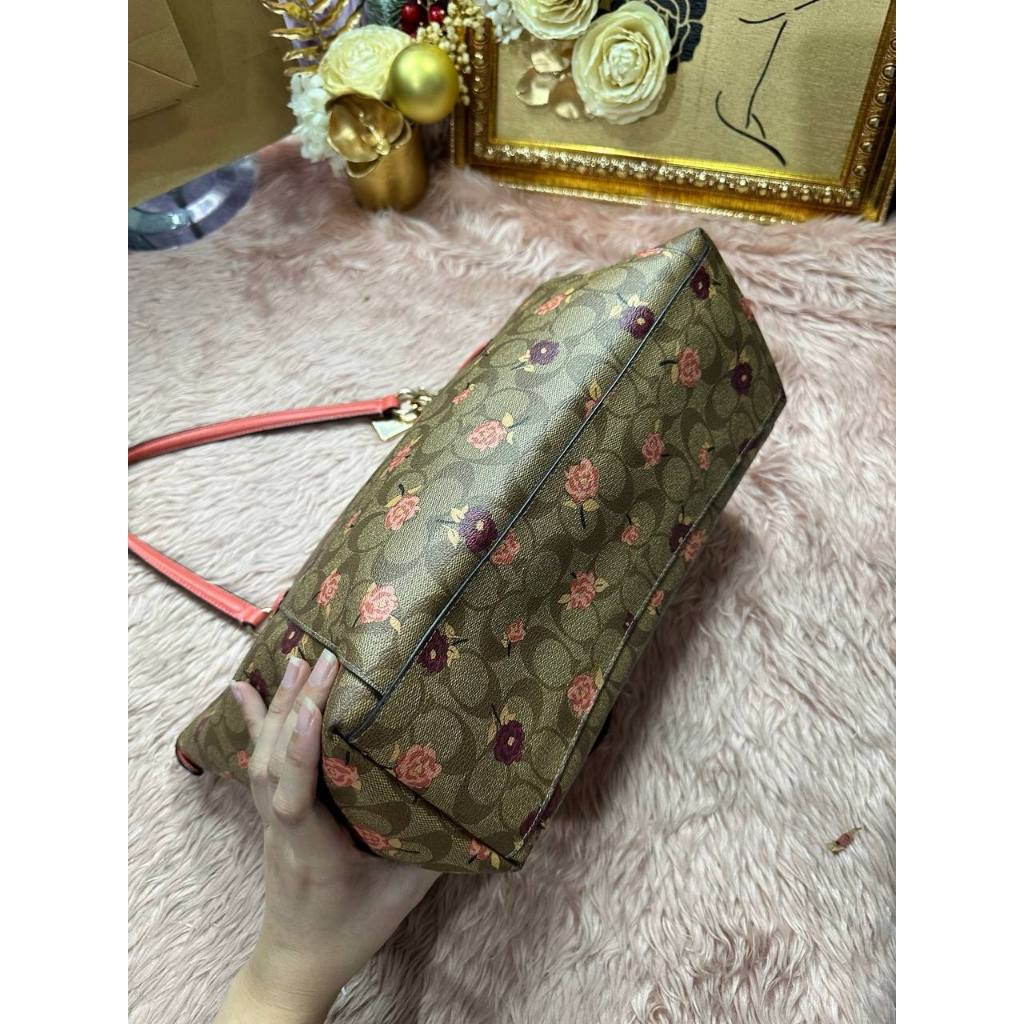 ORIG Preloved CCH Ava Tote Large Floral Brown Bag